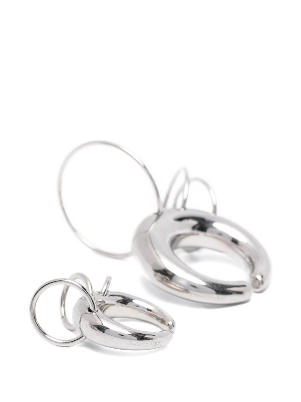Ear cuff con piercing set da due  in argento Panconesi - unisex 