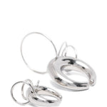 Ear cuff con piercing set da due  in argento Panconesi - unisex 