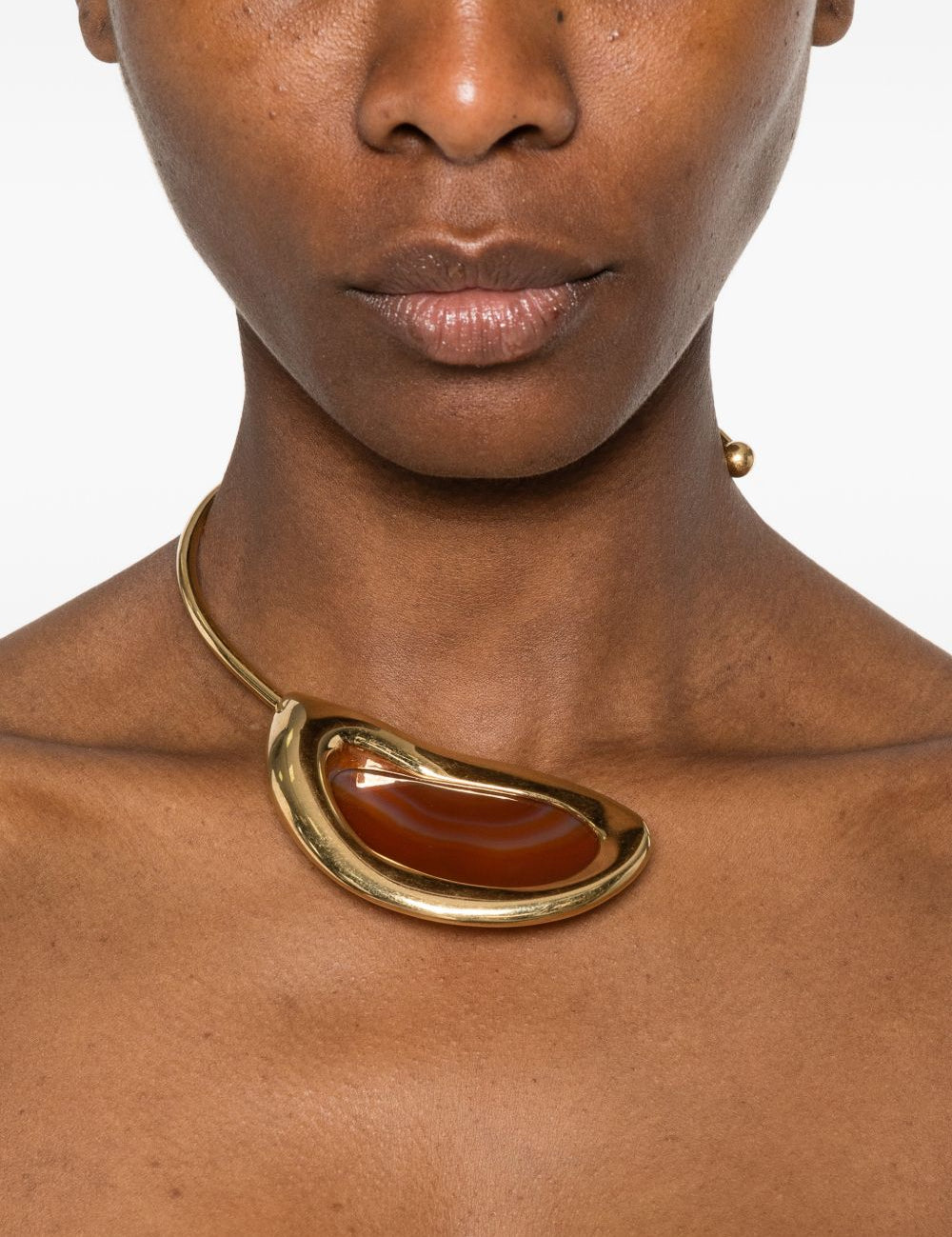 Collana aperta in agata in oro Panconesi - unisex 
