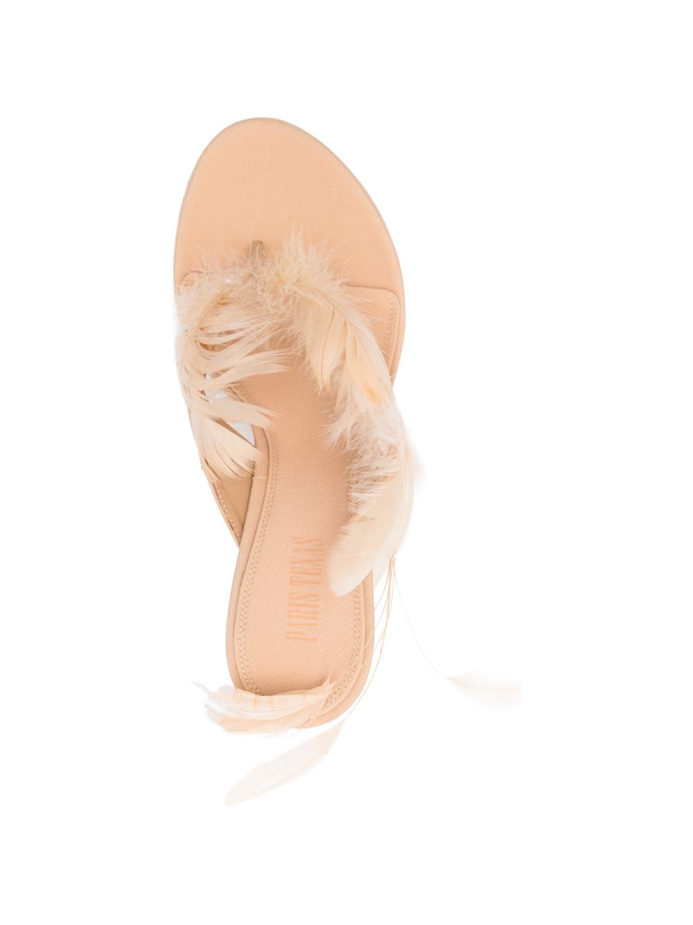 Mules Lidia coN piume 105MM in beige Paris texas - donna 