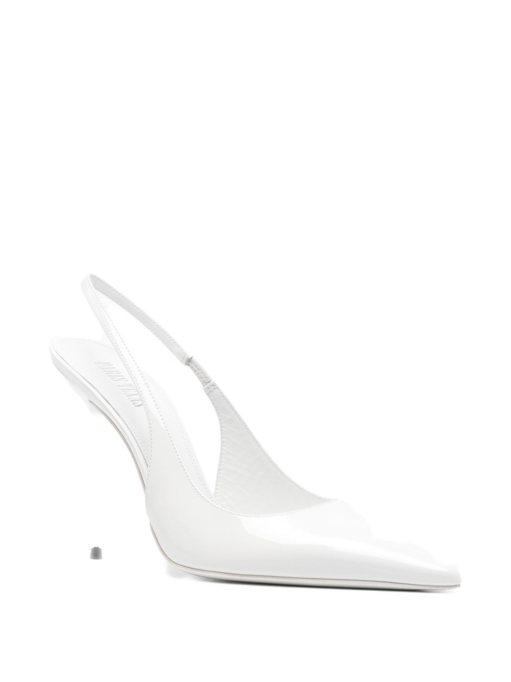 Decollete Lidia con cinturino in bianco 