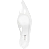 Decollete Lidia con cinturino in bianco 