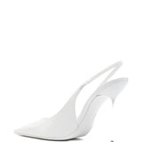 Decollete Lidia con cinturino in bianco 