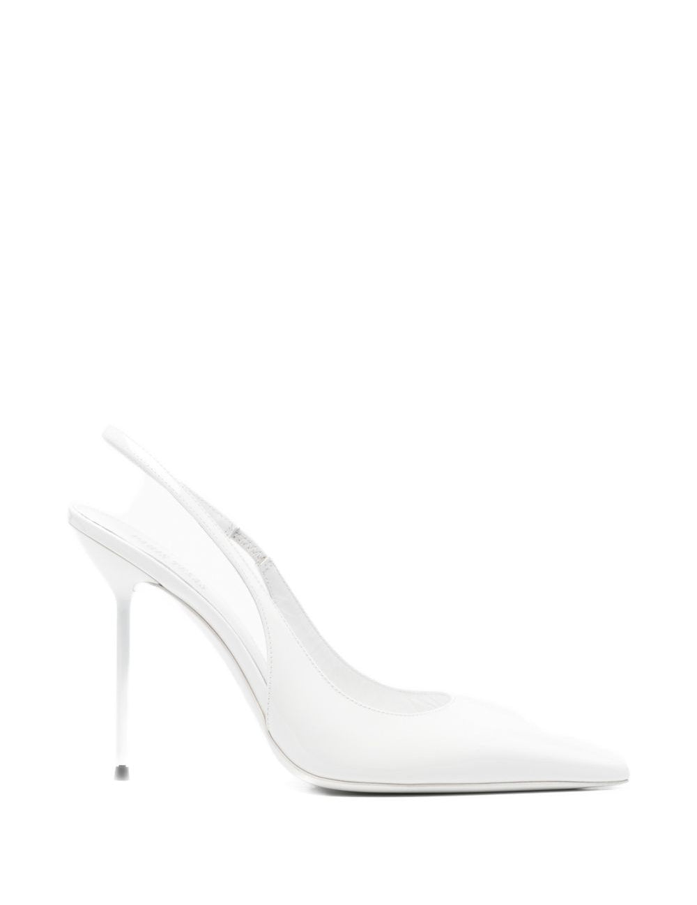 Decollete Lidia con cinturino in bianco 