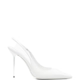Decollete Lidia con cinturino in bianco 