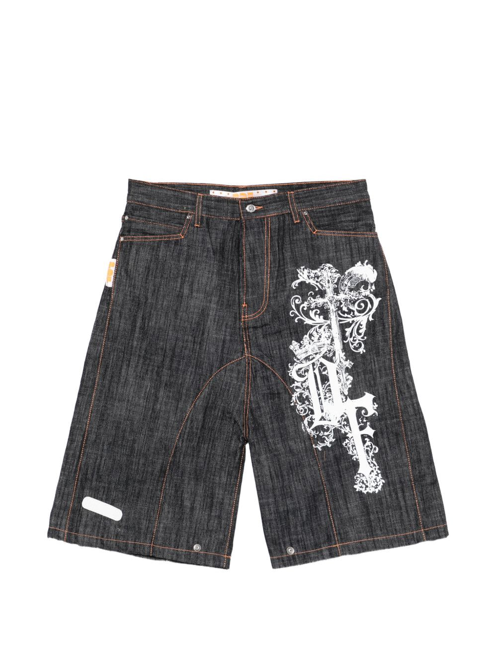 Shorts denim con stampa grafica in blu Pdf - uomo 