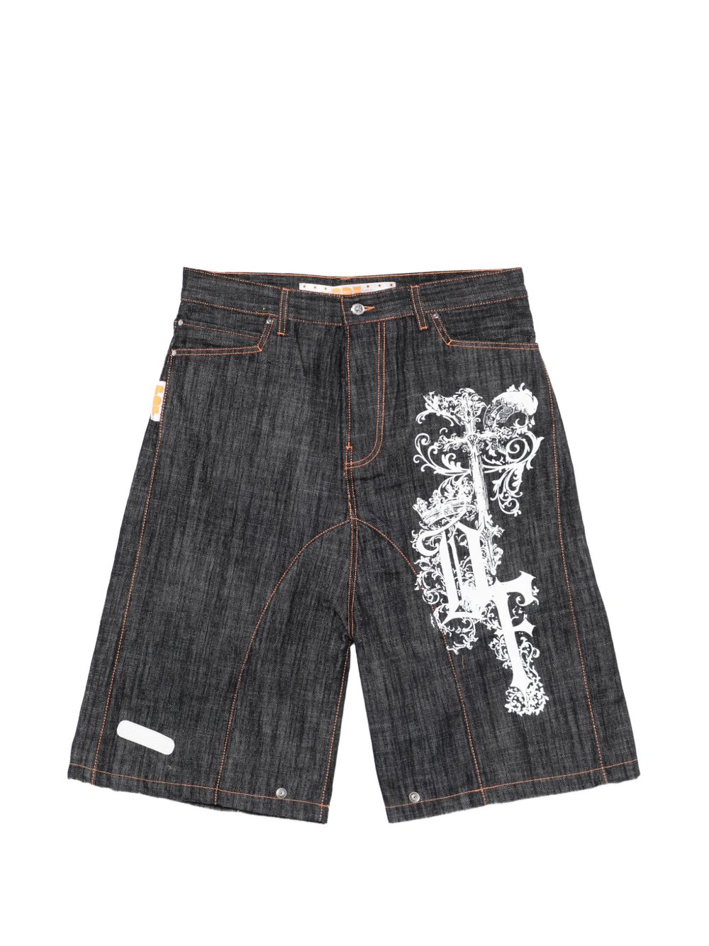 Shorts denim con stampa grafica in blu Pdf - uomo 