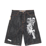 Shorts denim con stampa grafica in blu Pdf - uomo 