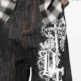 Shorts denim con stampa grafica in blu Pdf - uomo 