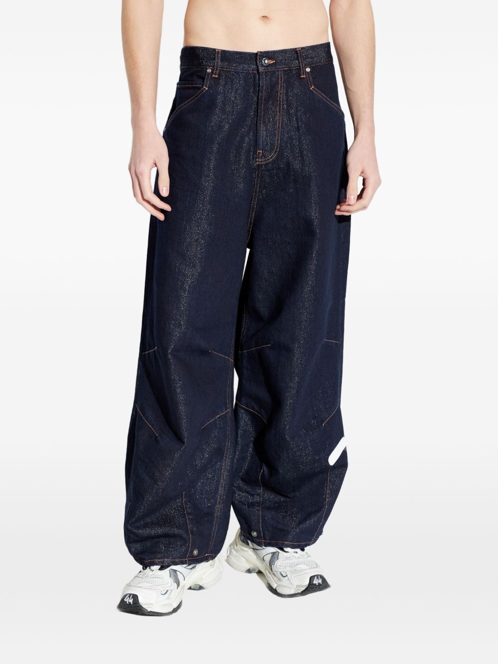 Jeans ricamati in blu Pdf - uomo 
