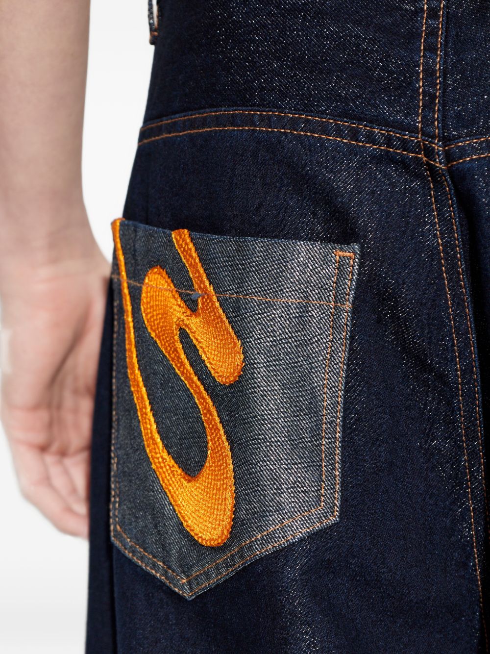 Jeans ricamati in blu Pdf - uomo 