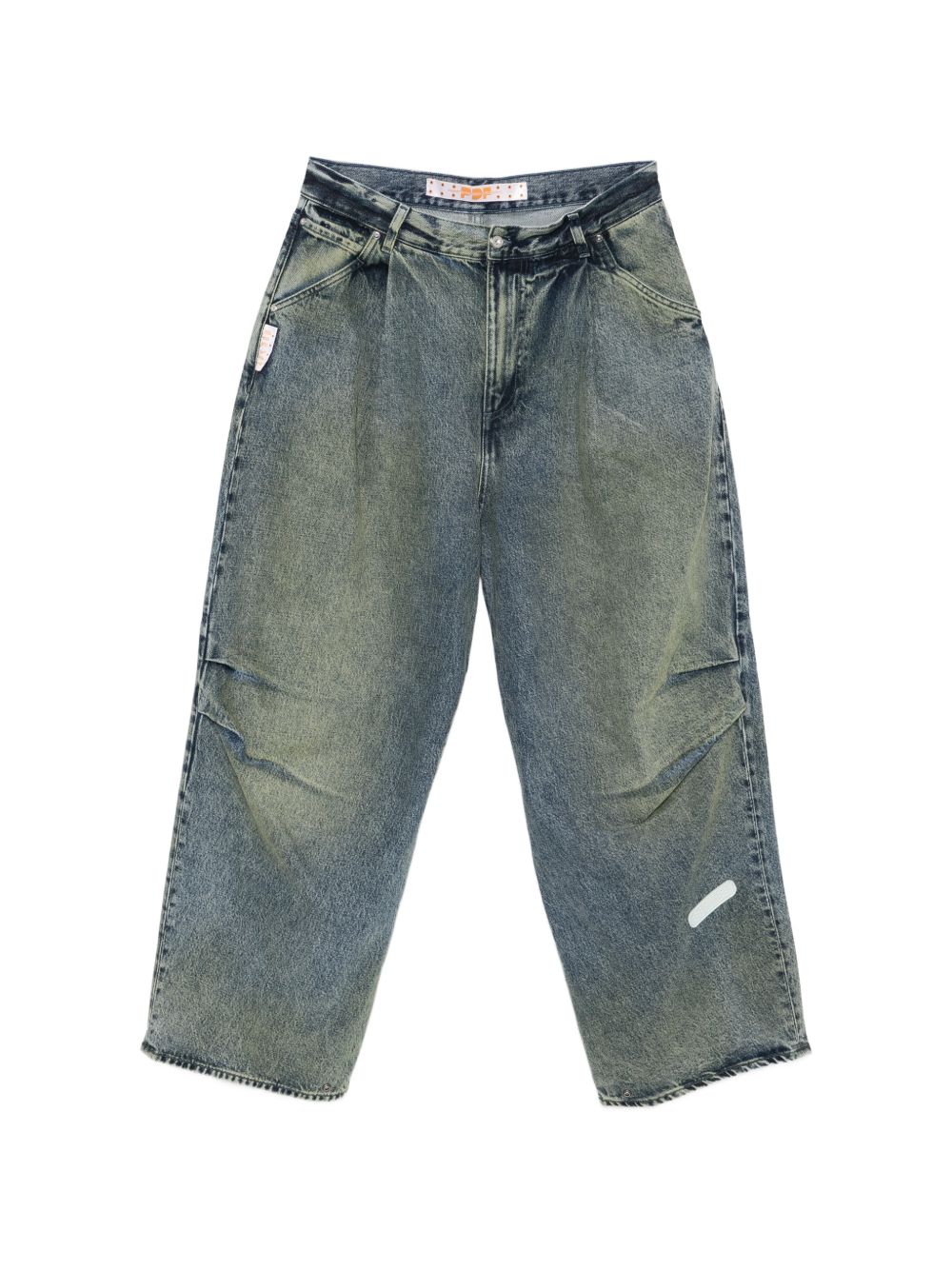 Jeans con pieghe in blu Pdf - uomo 