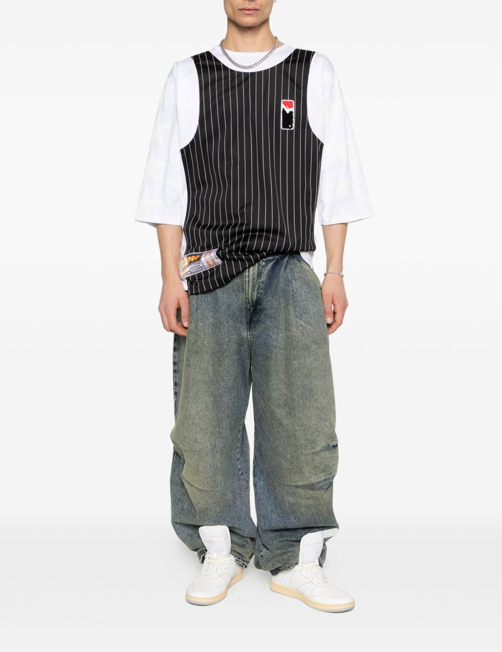 Jeans con pieghe in blu Pdf - uomo 