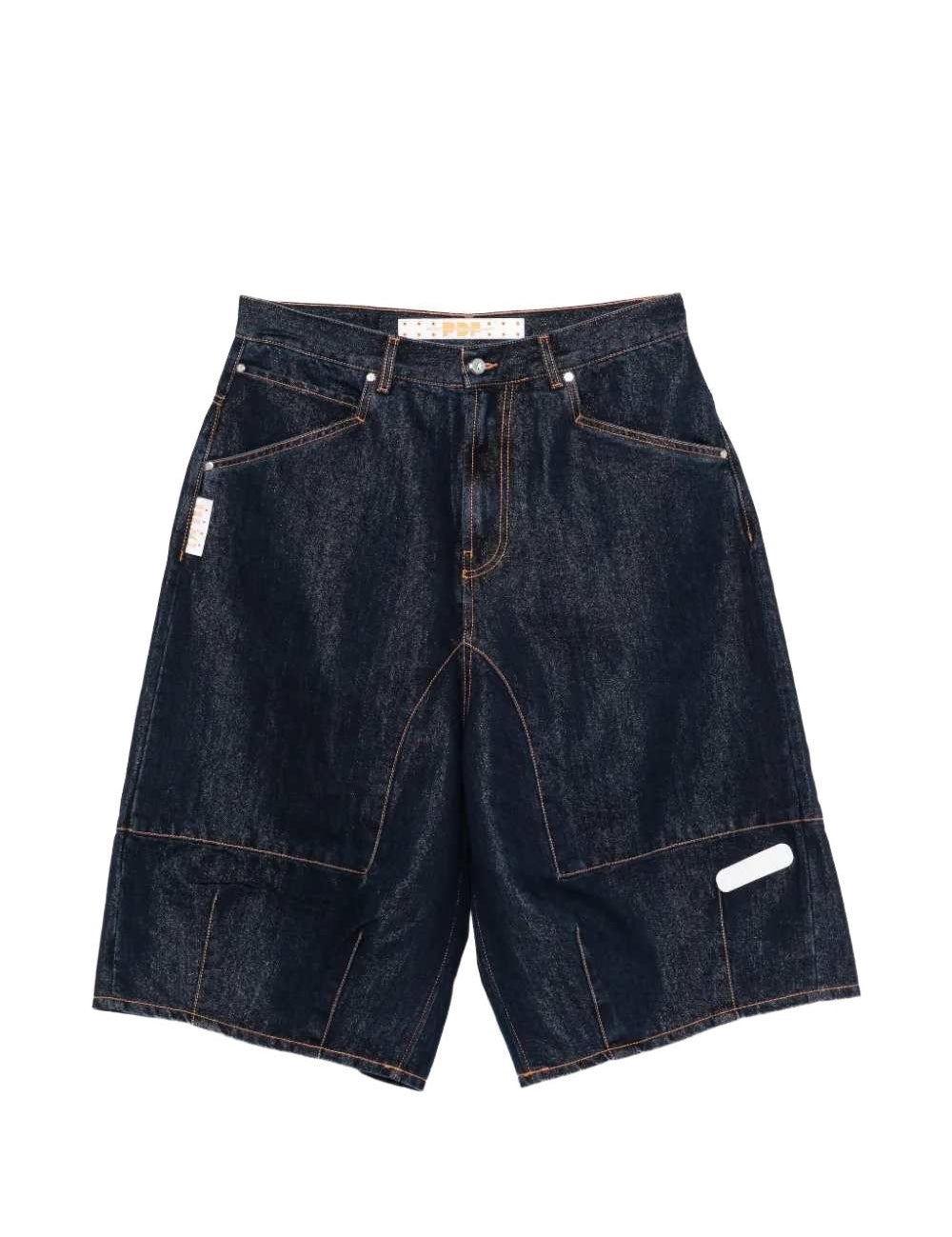 Pantaloncini in denim con cuciture a contrasto in blu Pdf - uomo 