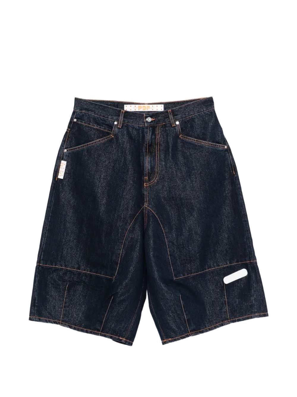 Pantaloncini in denim con cuciture a contrasto in blu Pdf - uomo 