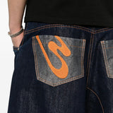 Pantaloncini in denim con cuciture a contrasto in blu Pdf - uomo 