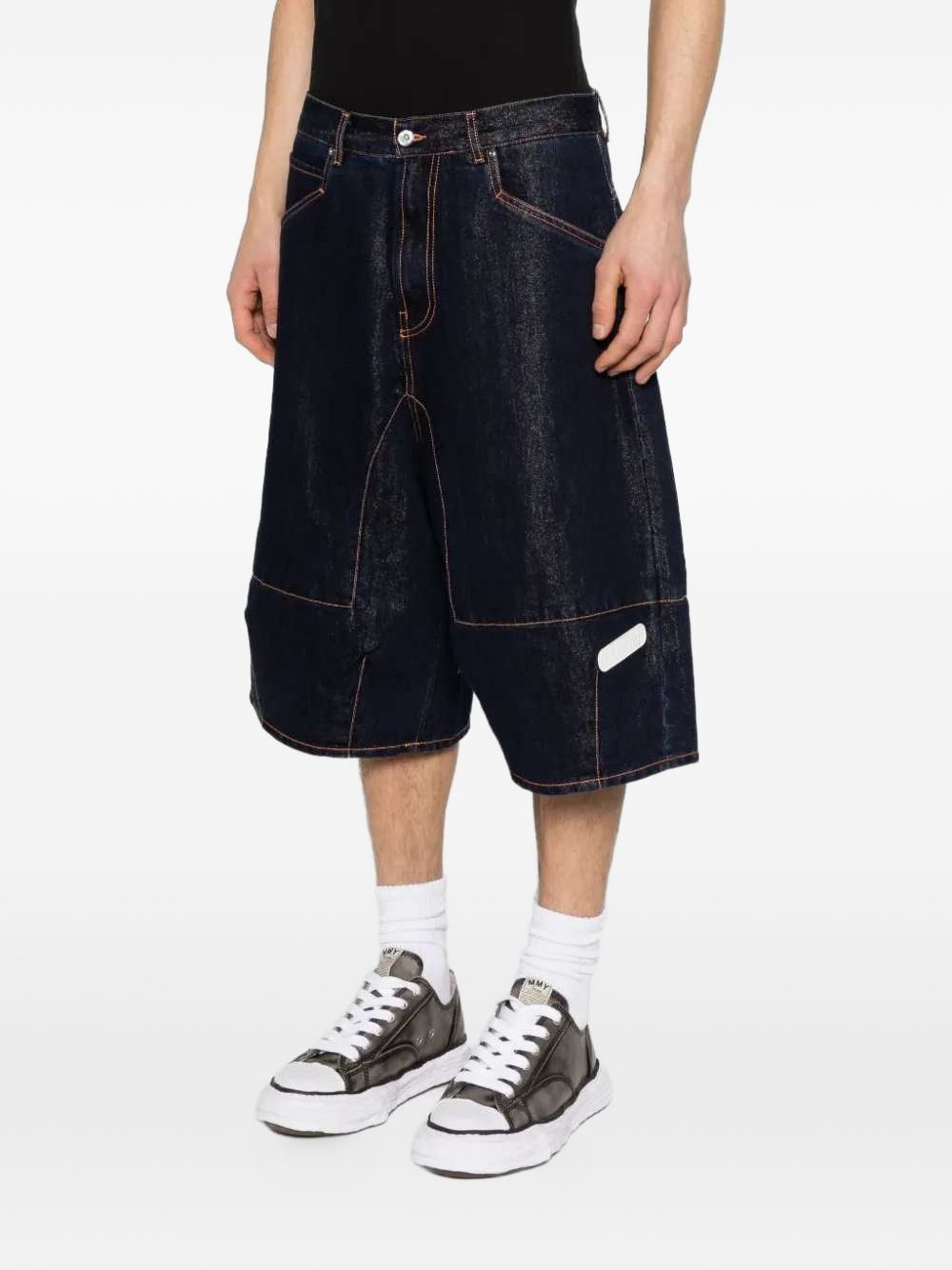 Pantaloncini in denim con cuciture a contrasto in blu Pdf - uomo 