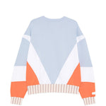 Felpa color block con stampa grafica in arancione e blu Pdf - uomo 