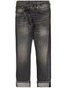Jeans Leyton con design a incrocio in nero R13 - donna