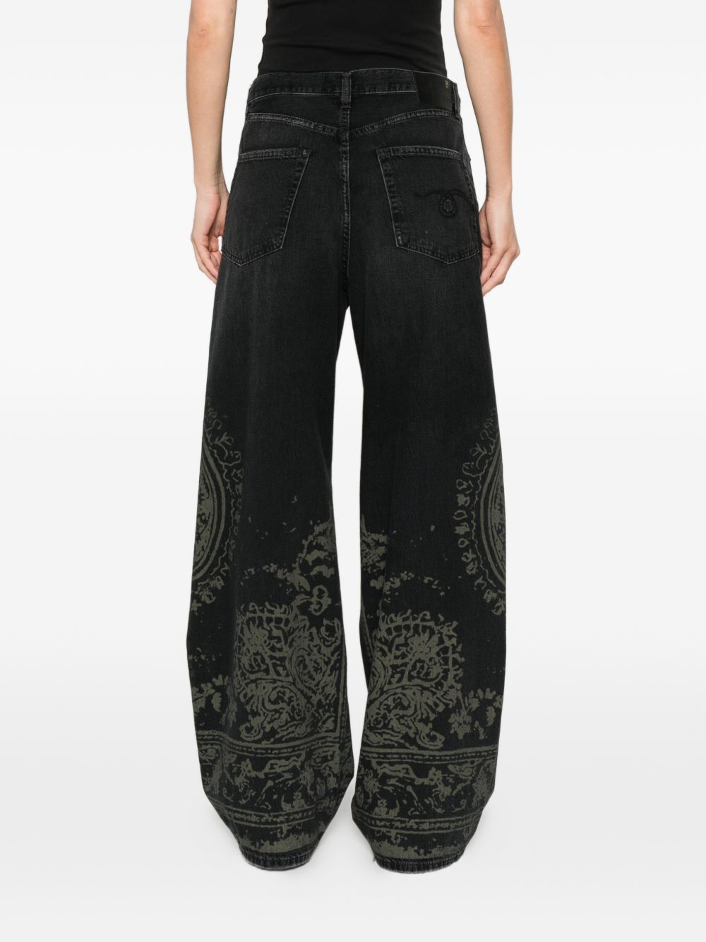 Jeans Damon Paisley in grigio R13 - donna 