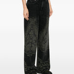 Jeans Damon Paisley in grigio R13 - donna 