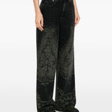 Jeans Damon Paisley in grigio R13 - donna 