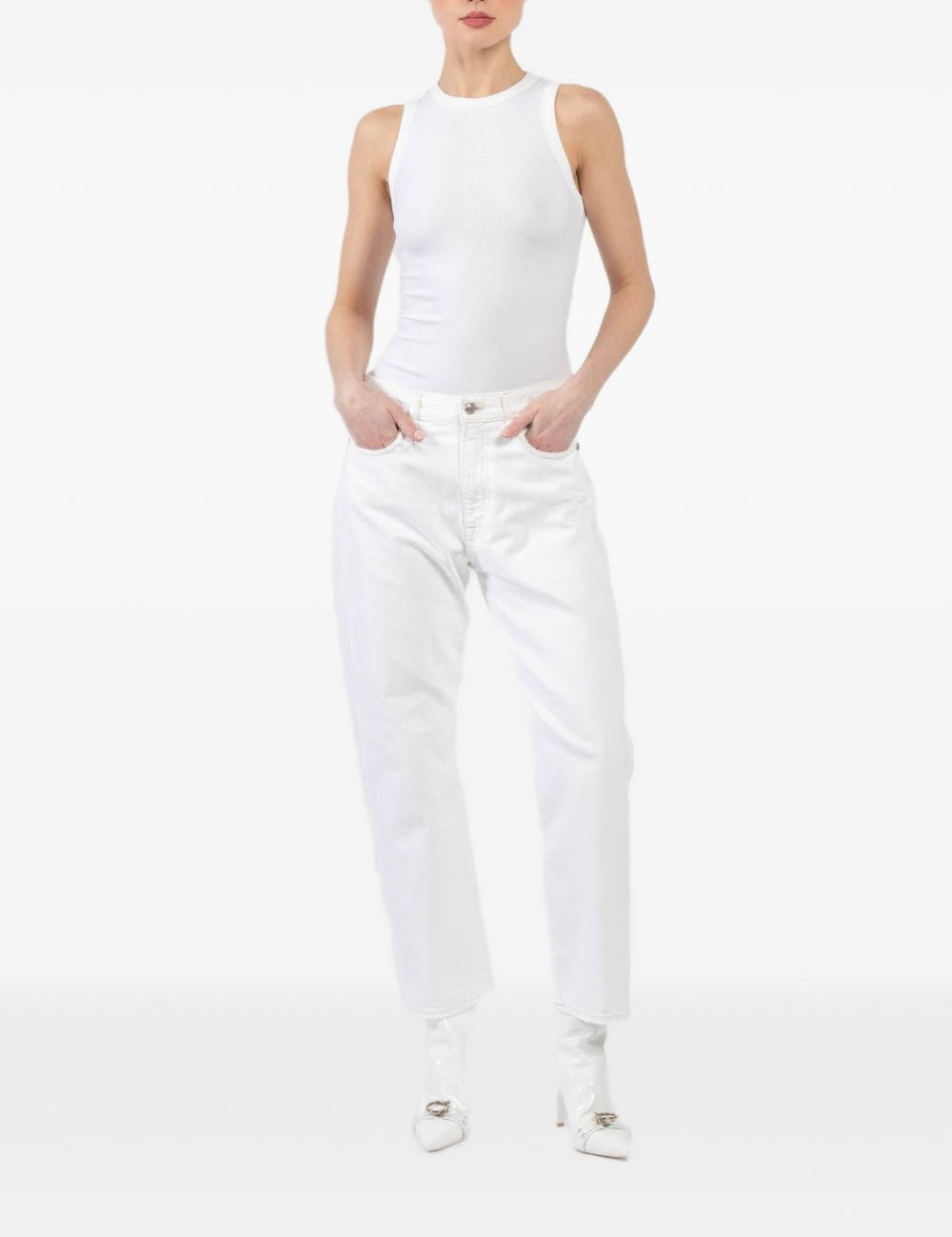 Jeans affusolati in bianco R13 - donna 