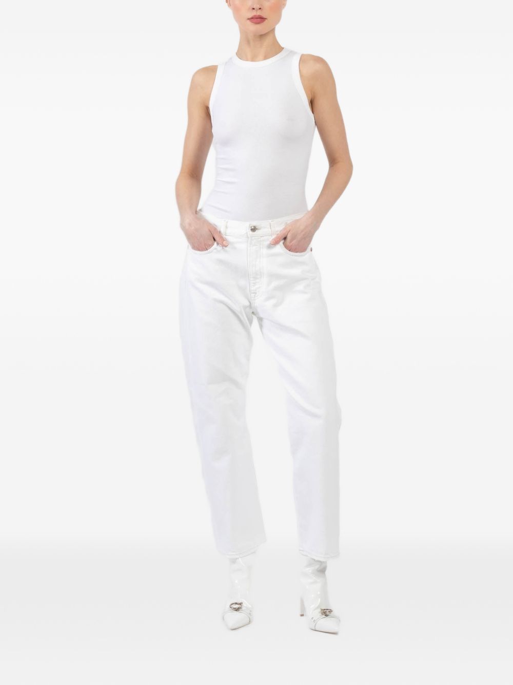 Jeans affusolati in bianco R13 - donna 