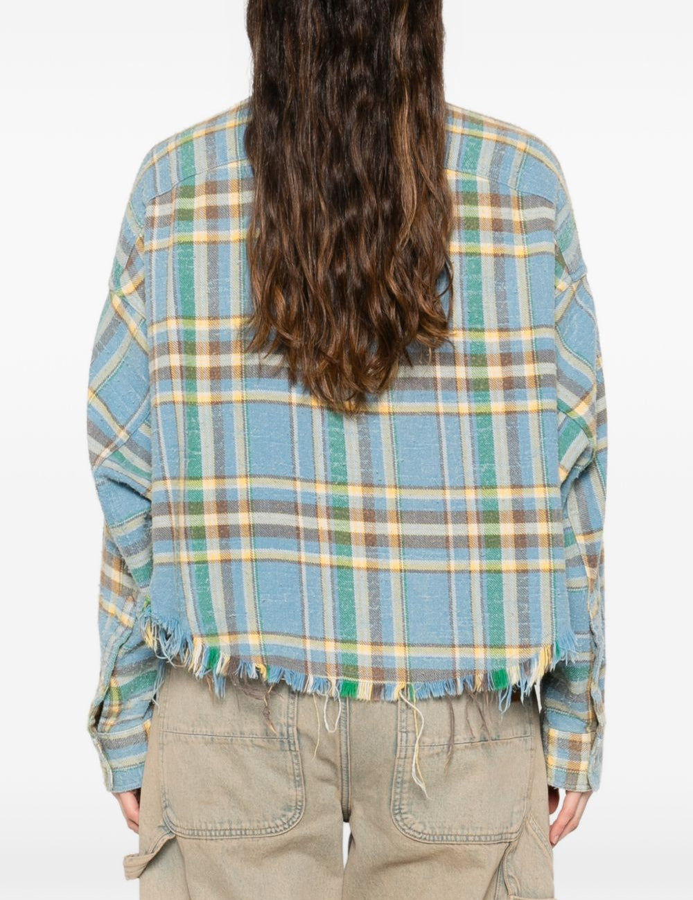 Camicia tartan in azzurro R13 - donna 