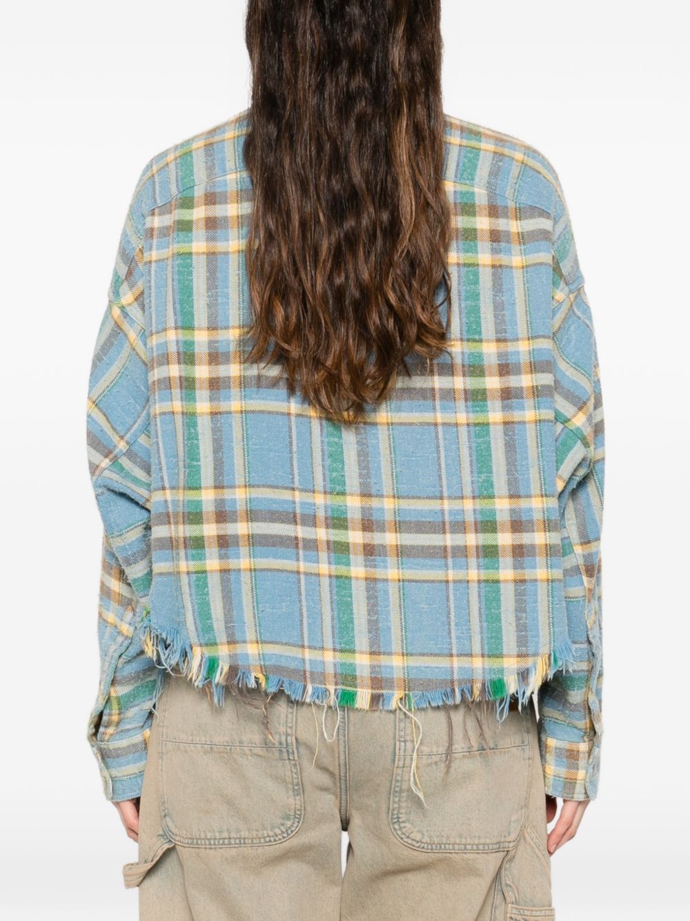 Camicia tartan in azzurro R13 - donna 