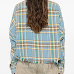 Camicia tartan in azzurro R13 - donna 