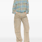 Camicia tartan in azzurro R13 - donna 