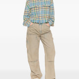 Camicia tartan in azzurro R13 - donna 