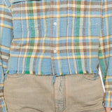 Camicia tartan in azzurro R13 - donna 