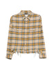 Camicia  tartan in giallo R13 - donna