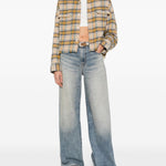 Camicia  tartan in giallo R13 - donna 