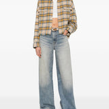 Camicia  tartan in giallo R13 - donna 