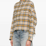 Camicia  tartan in giallo R13 - donna 