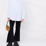 Camicia gessata in azzurro R13 - donna 