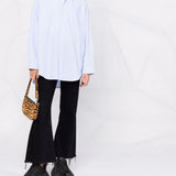 Camicia gessata in azzurro R13 - donna 