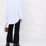 Camicia gessata in azzurro R13 - donna 