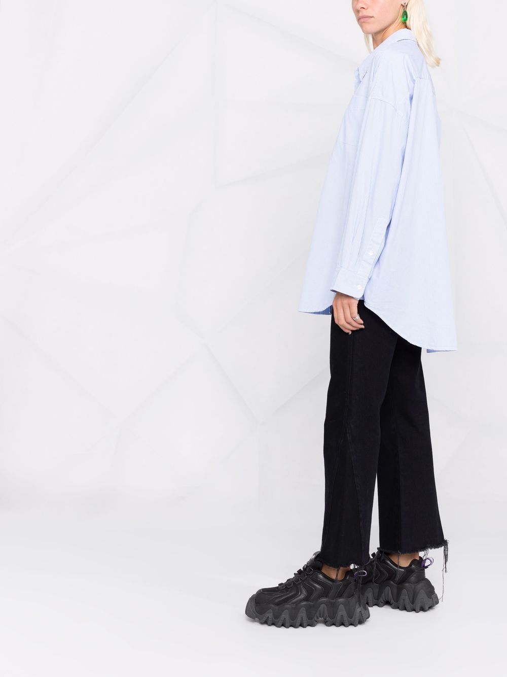 Camicia gessata in azzurro R13 - donna 