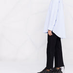 Camicia gessata in azzurro R13 - donna 