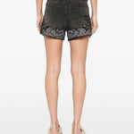 Pantaloncini di jeans con applicazioni X-BF in nero R13 - donna 