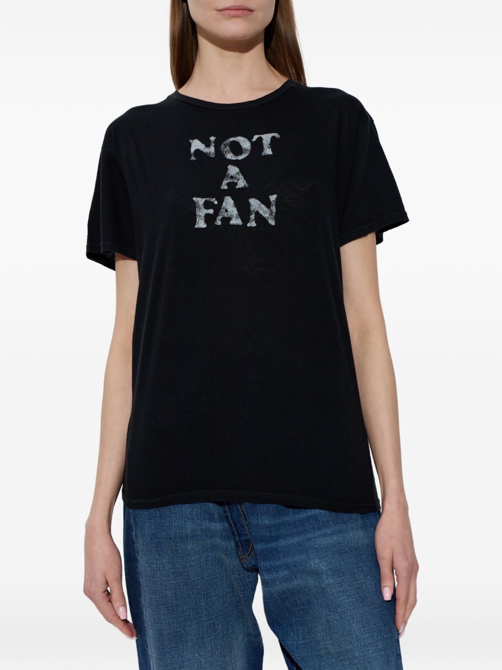 T-shirt girocollo stampata in nero R13 - donna 