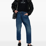 T-shirt girocollo stampata in nero R13 - donna 
