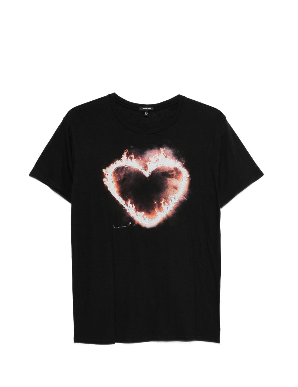 T-shirt Flaming Heart in nero R13 - donna 