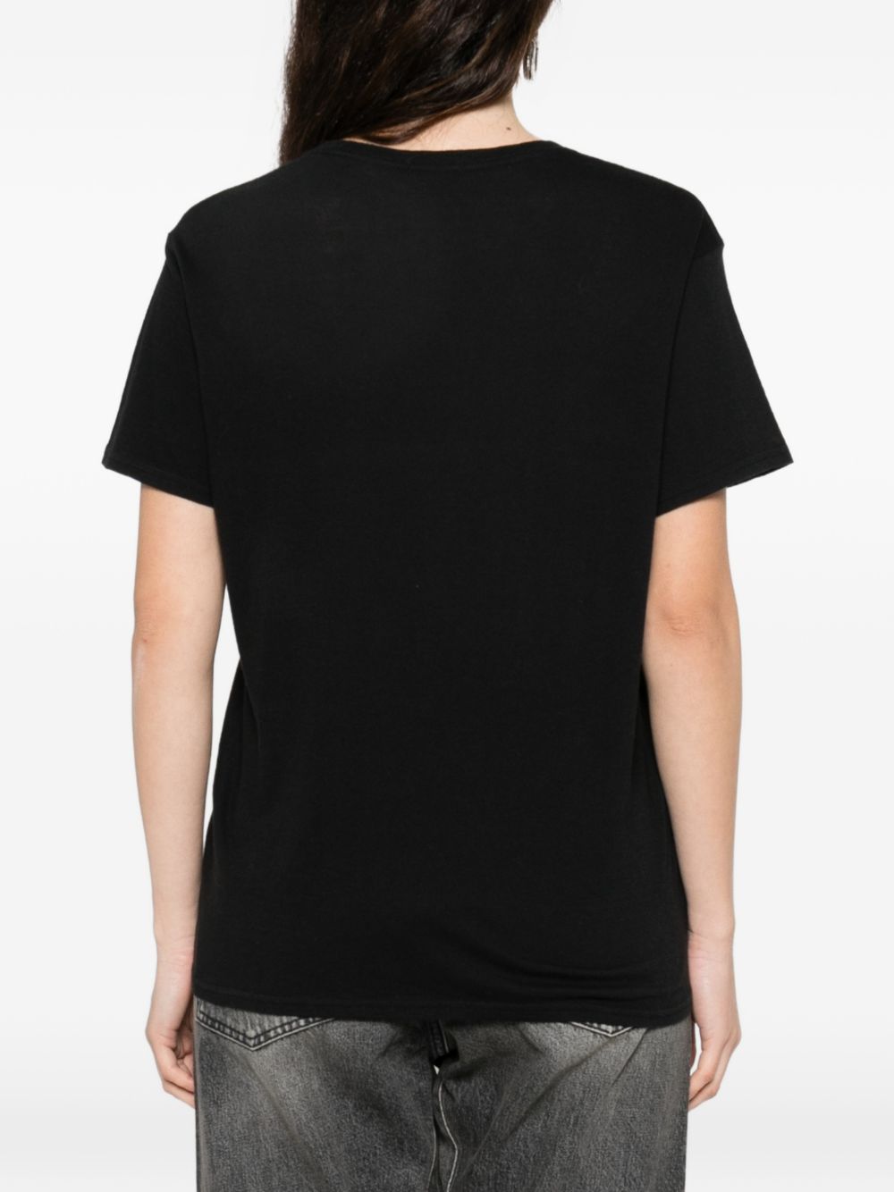T-shirt Flaming Heart in nero R13 - donna 