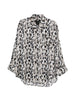 Camicia con collo basso in beige e nero R13 - donna