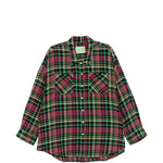 Camicia a quadri con taschino in rosa R13 - donna 